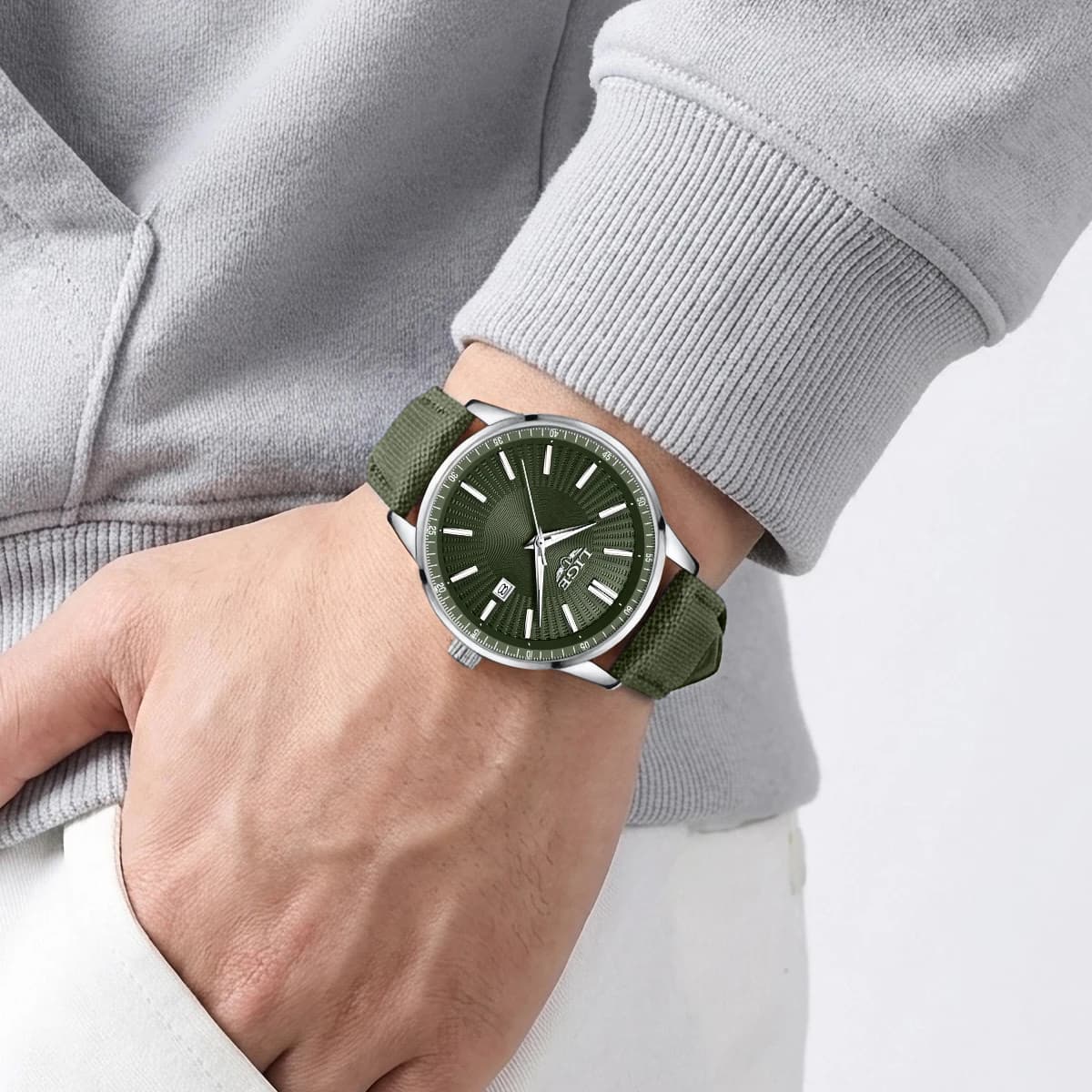 LIGE New Classic Fashion Quartz Man Wrist Watches Automatic Calendar Original Watch For Men Waterproof Leather Luxury Hand Clock - Image 5