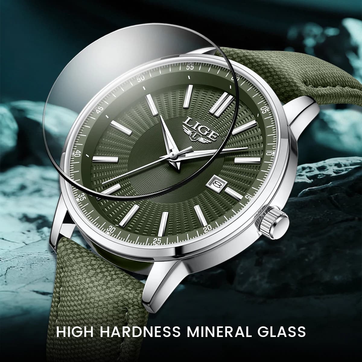 LIGE New Classic Fashion Quartz Man Wrist Watches Automatic Calendar Original Watch For Men Waterproof Leather Luxury Hand Clock