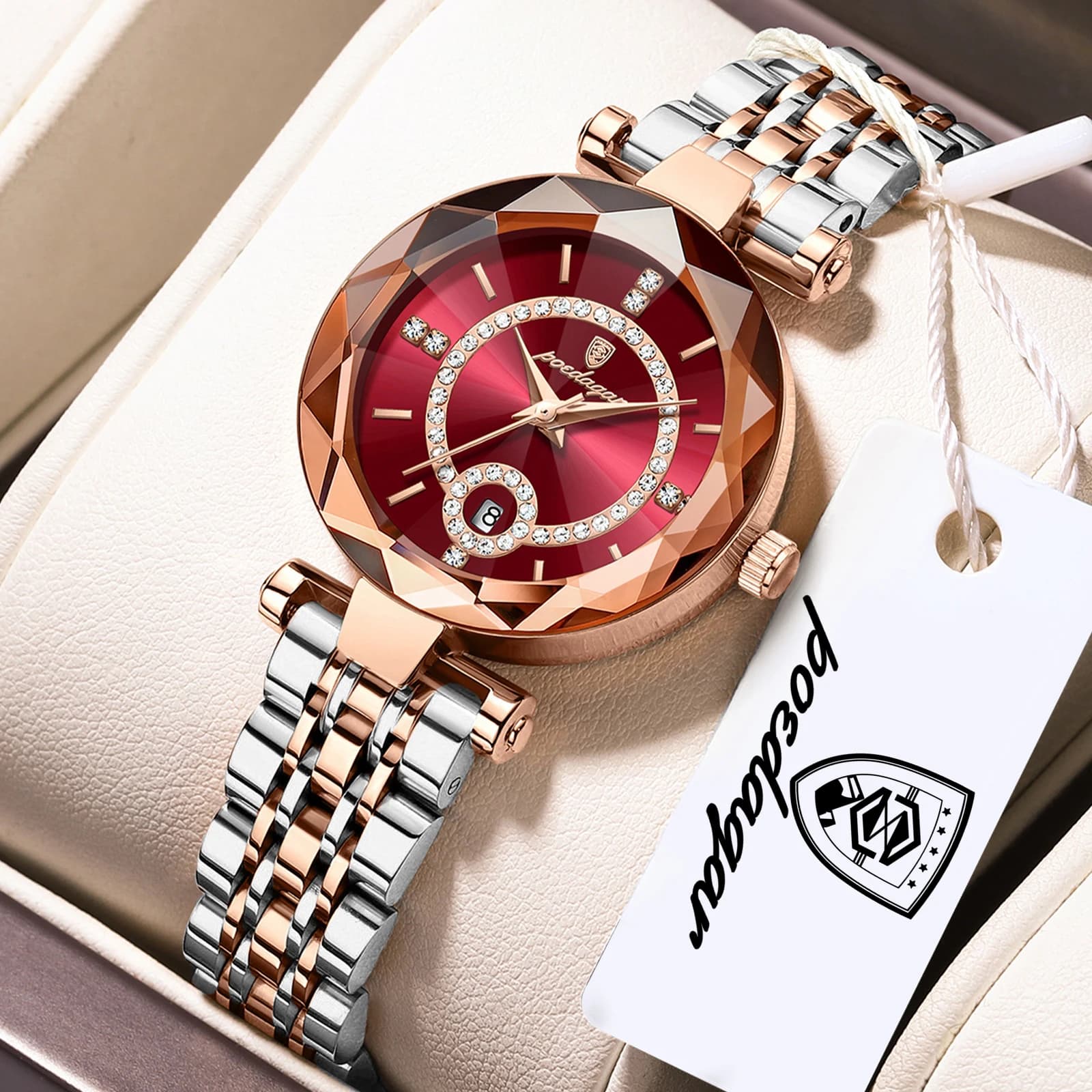 POEDAGAR High Quality Exquisite Wristwatch For Woman Waterproof Stainless Steel Date Quartz Ladies Watch Elegant Women's Watches