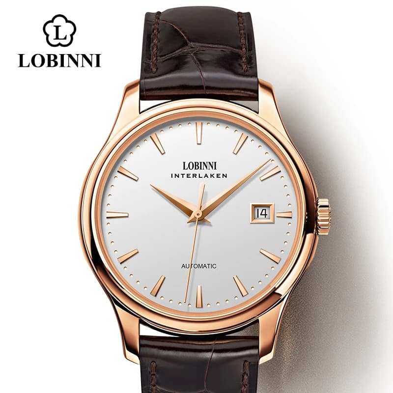 LOBINNI Fashion Business Seagull Automatic Men Mechanical Watches Top Brand Luxury Design Waterproof 50M Male Clock